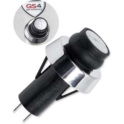 66220 GS4 igniter switch replacement button with chrome trim and lightning bolt icon.