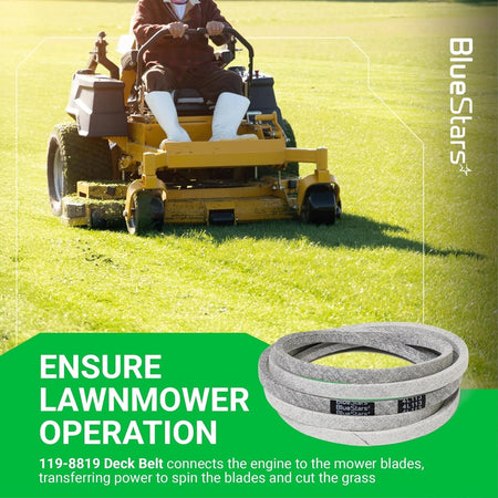 119-8819 mower deck belt for 42-inch Toro TimeCutter and compatible lawn mowers.