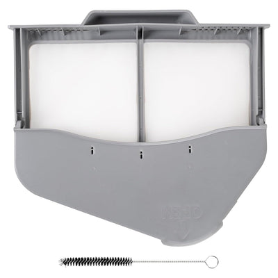 Replacement DC97-16742A dryer lint trap filter for Samsung dryers with included cleaning brush.