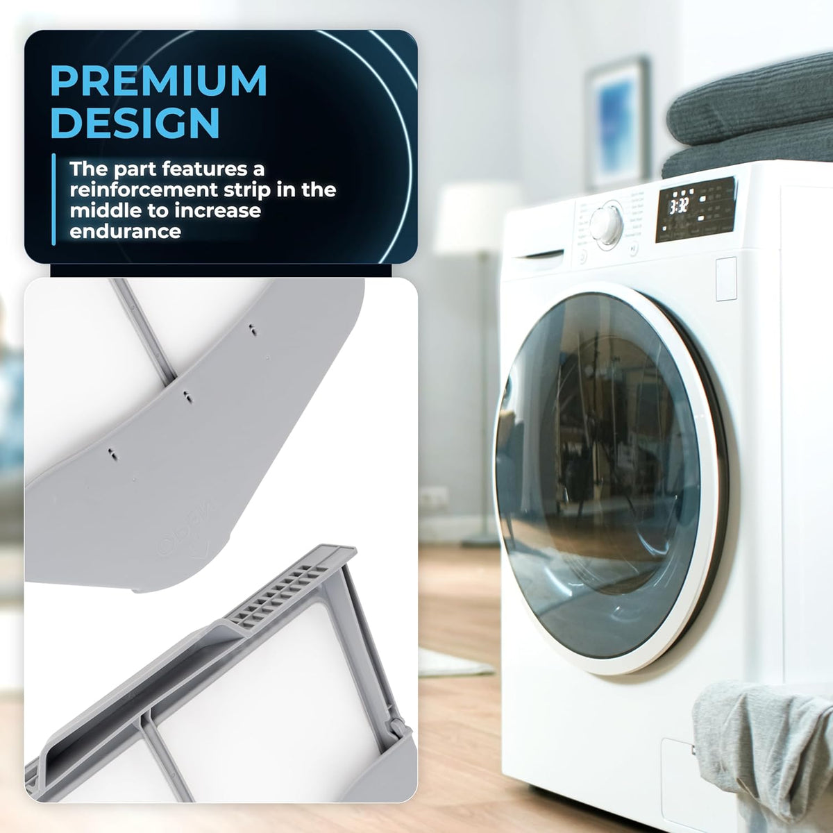 DC97-16742A Samsung dryer lint trap filter showing reinforced middle strip design for increased durability.
