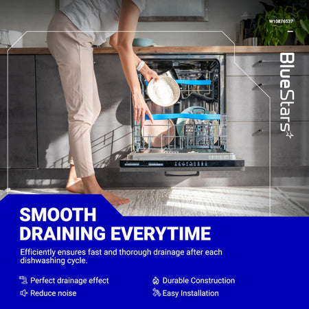 Person loading a dishwasher, representing the function of the W10876537 dishwasher drain pump for efficient drainage.