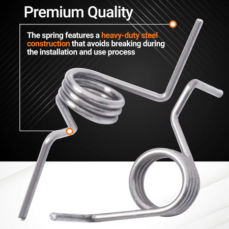 Two heavy-duty steel refrigerator French door replacement springs for Samsung refrigerators.