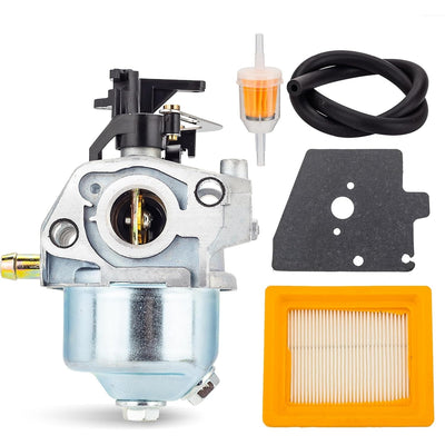 XT675 carburetor kit with fuel filter, fuel line, gasket, and air filter for Kohler lawn mower engines.