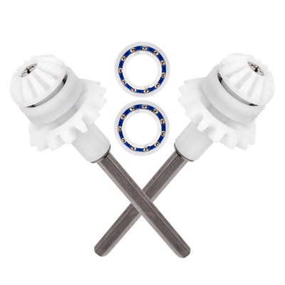 Two R0525100 drive shaft assemblies and two R0527000 engine wheel bearings for Zodiac MX8 and MX6 pool cleaners.