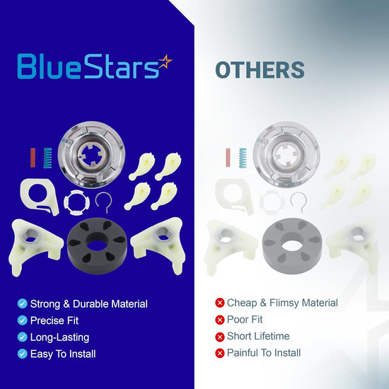 285785 Washer Clutch Assembly Kit, 285753A Motor Coupling & 80040 Agitator Dogs, BlueStars vs others comparison