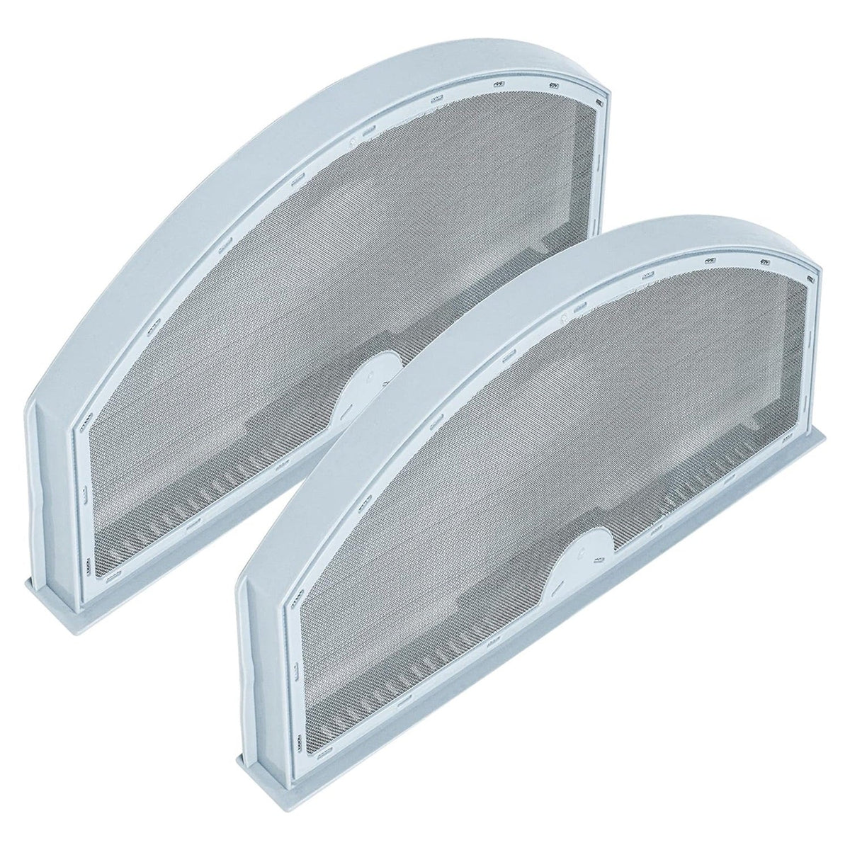 Two WE03X23881 dryer lint filter replacements for GE and Hotpoint dryers.