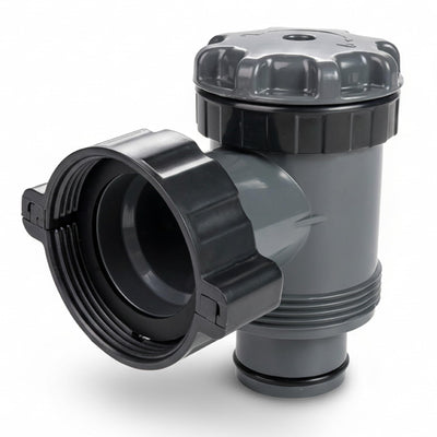 1.5-inch plunger valve replacement for Intex pool pumps with threaded hose connection.