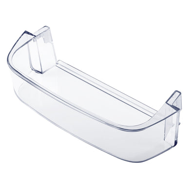 WPW10430639 Freezer Door Shelf Bin, clear shelf bin shown in a plain product view