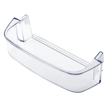 WPW10430639 Freezer Door Shelf Bin, clear shelf bin shown in a plain product view
