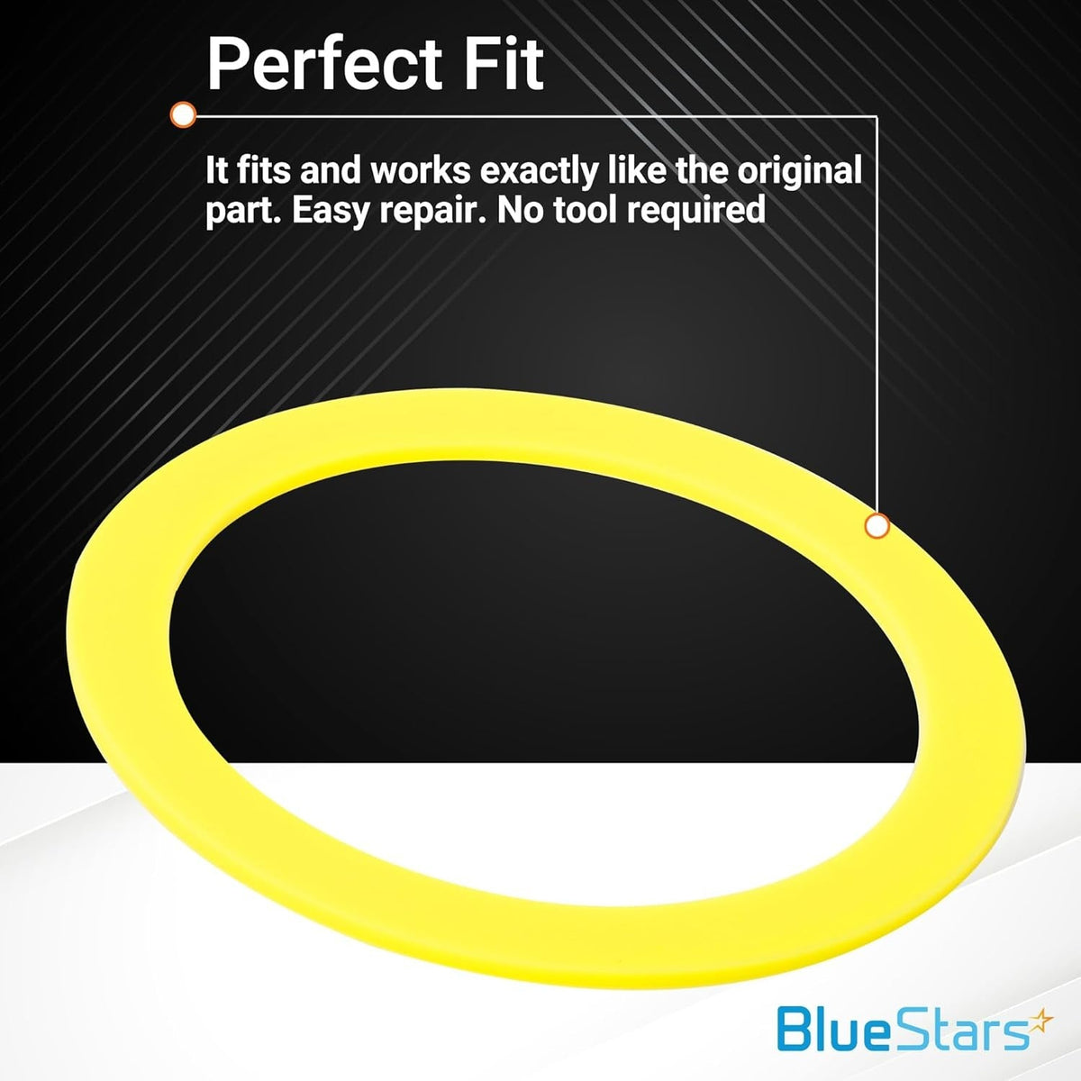 Single yellow K-GP1059291 canister flush valve seal replacement part for easy toilet repair.
