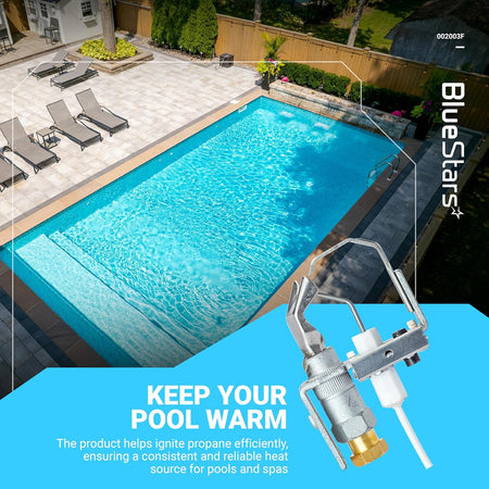002003F pilot assembly for natural and propane pool heater systems.