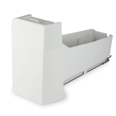 Replacement ice bucket assembly for Samsung RF25, RF26, and RF28 series refrigerators.