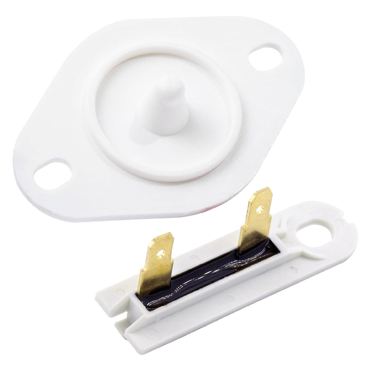 Replacement dryer thermistor and thermal fuse kit for Whirlpool and Kenmore dryers.