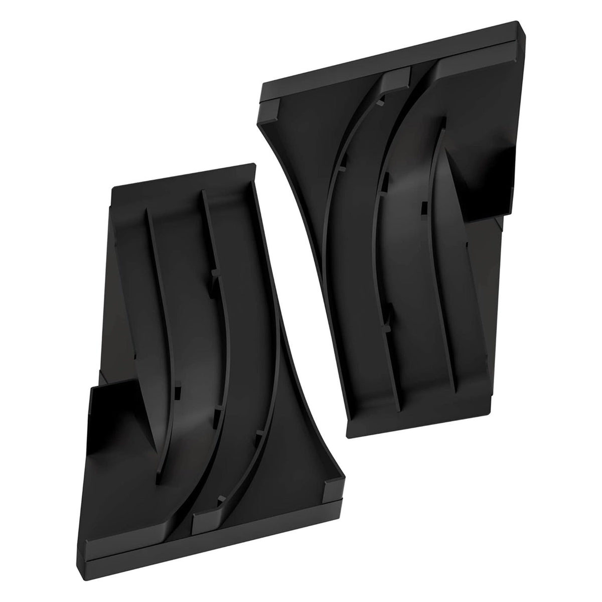 Left and right dishwasher corner baffle gaskets for GE and Hotpoint dishwashers.