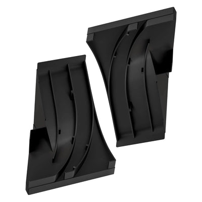 Left and right dishwasher corner baffle gaskets for GE and Hotpoint dishwashers.