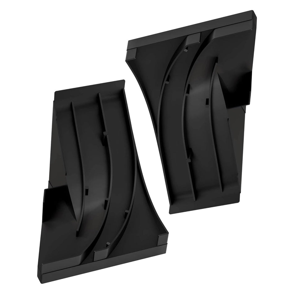 Left and right dishwasher corner baffle gaskets for GE and Hotpoint dishwashers.