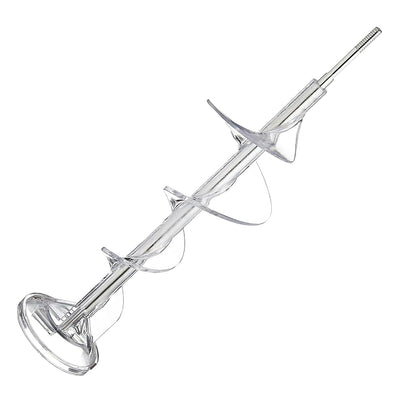 Clear plastic ice maker auger replacement for GE and Hotpoint refrigerators.