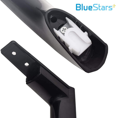 Close-up of 5304506471 refrigerator door handle showing the mounting bracket and internal attachment mechanism.
