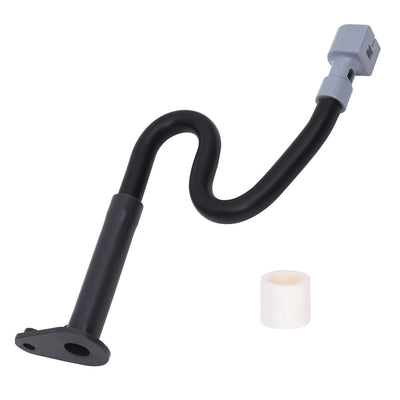 W10619951 refrigerator drain tube replacement with mounting bracket and small white spacer ring.