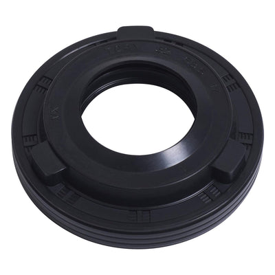 Black rubber washer tub seal replacement for GE and Hotpoint washing machines.