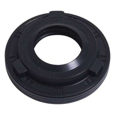 Black rubber washer tub seal replacement for GE and Hotpoint washing machines.
