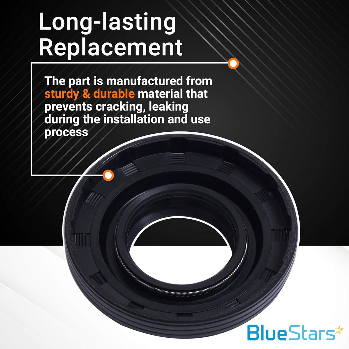 Close-up of WH02X10383 washer tub seal for GE and Hotpoint washing machines.