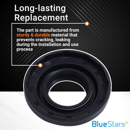 Close-up of WH02X10383 washer tub seal for GE and Hotpoint washing machines.