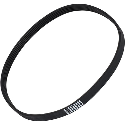 W10006384 W11239857 Washer Drive Belt, plain product view showing the black belt loop