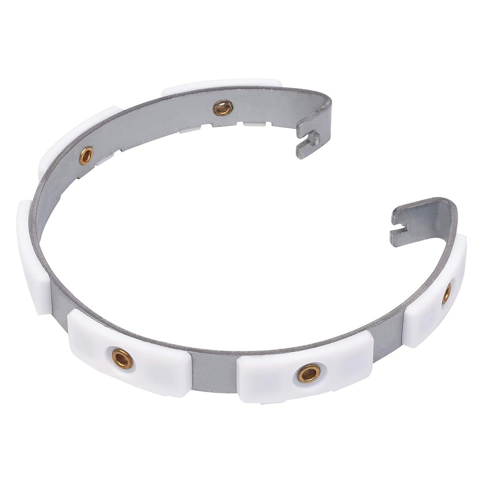 W10817888 washer clutch band replacement with six white friction pads for Whirlpool and Kenmore washing machines.