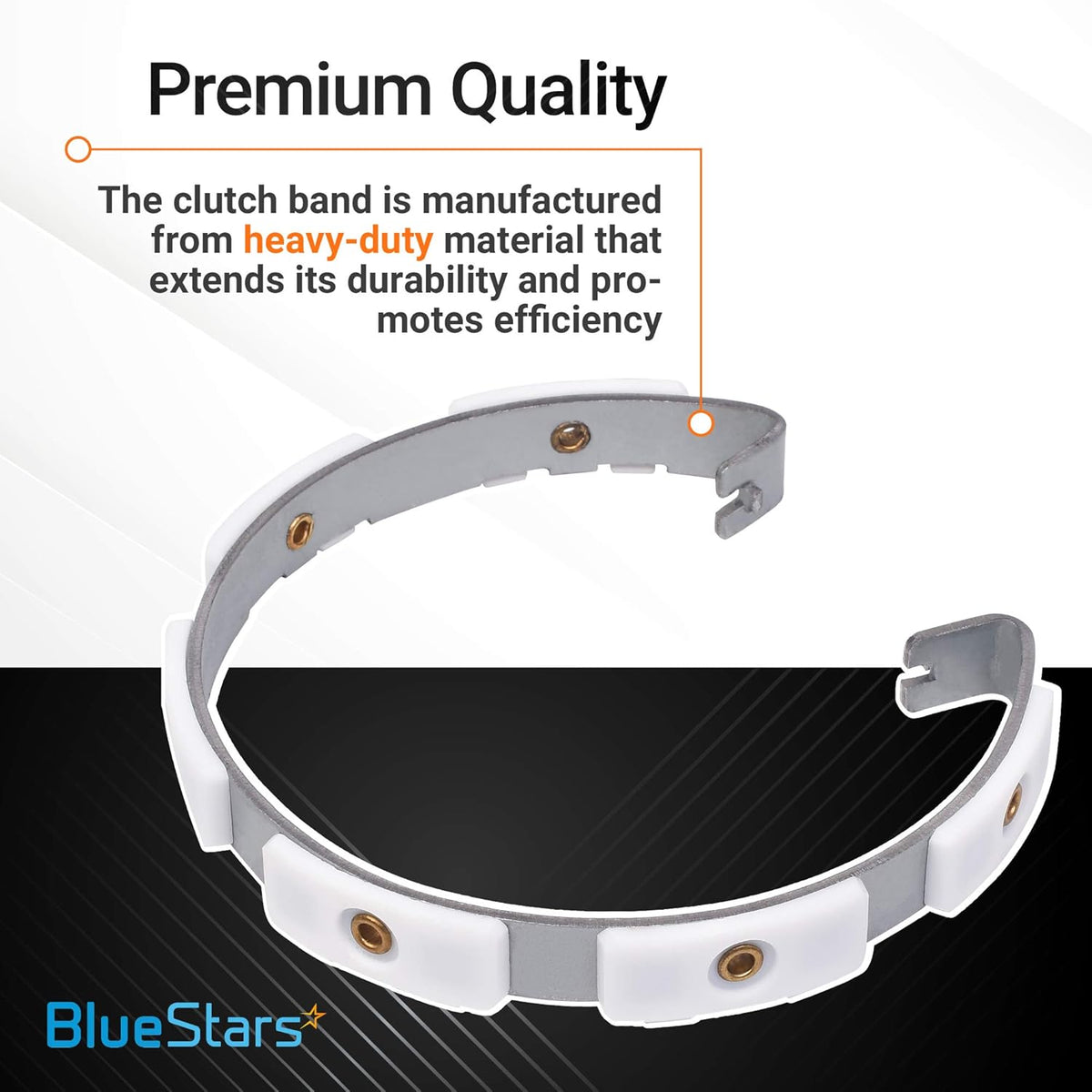 W10817888 washer clutch band with 6 pads for Whirlpool and Kenmore washing machines.