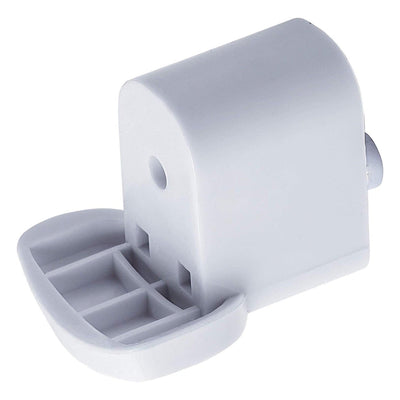 White WB06X10943 microwave door handle support bracket for GE and Hotpoint models.