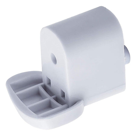 White WB06X10943 microwave door handle support bracket for GE and Hotpoint models.