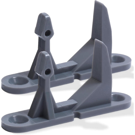 131763302 Washer Door Striker, two gray replacement strikers shown together