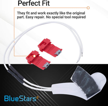 WR49X10173 refrigerator water tube heater kit with wire connectors and adhesive heating element.