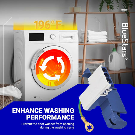 Washer door lid switch replacement part for Whirlpool, Roper, Estate, and Kenmore washing machines.