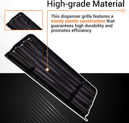 Durable plastic construction of the 2206670B refrigerator dispenser grille drip tray.