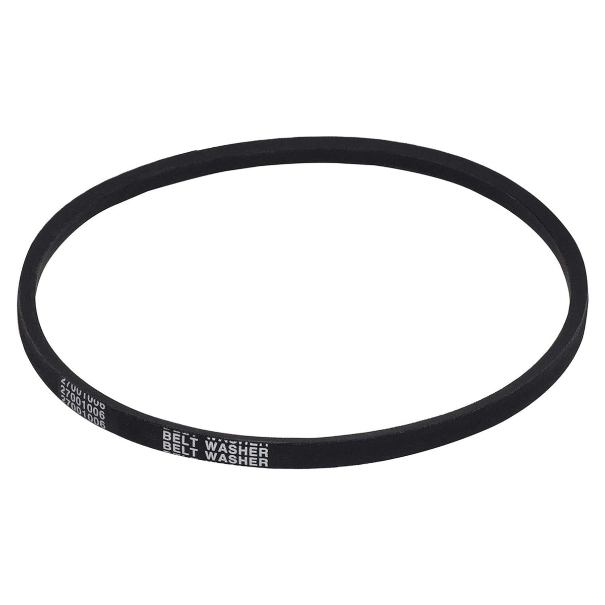 Black 27001006 replacement drive belt for Amana, Maytag, and Speed Queen washing machines.