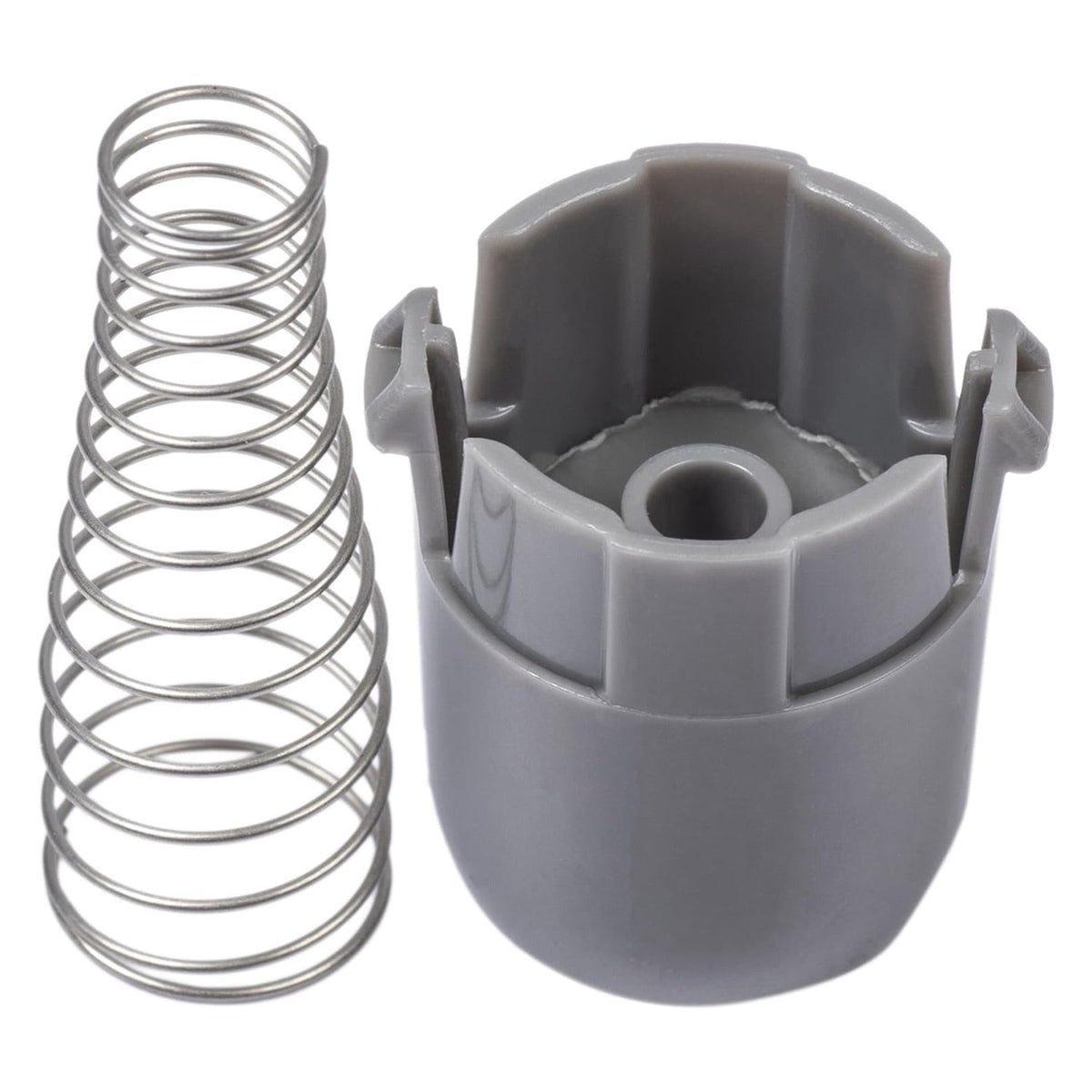 AGM73610701 washer magnetic door plunger replacement kit with gray plastic housing and metal tension spring.