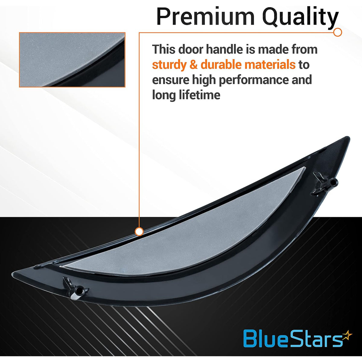 134412860 washer door handle, close-up product view highlighting its sturdy, durable construction