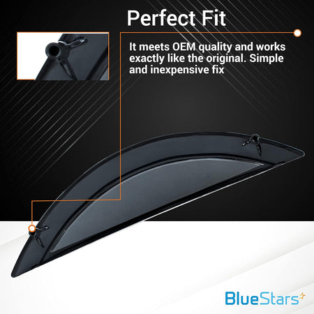 134412860 Washer door handle replacement, angled view with close-up of mounting tabs and “Perfect Fit” graphic
